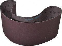 3M - 6" Wide x 48" OAL, 100 Grit, Aluminum Oxide Abrasive Belt - Aluminum Oxide, Fine, Coated, X Weighted Cloth Backing, Series 241D - Industrial Tool & Supply