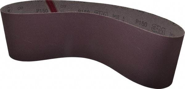 3M - 6" Wide x 48" OAL, 150 Grit, Aluminum Oxide Abrasive Belt - Aluminum Oxide, Very Fine, Coated, X Weighted Cloth Backing, Series 241D - Industrial Tool & Supply