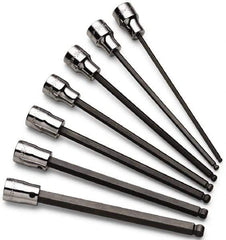 SK - 7 Piece 3/8" Drive Inch/Metric Ball Hex Bit Socket Set - 1/8 to 3/8" Hex - Industrial Tool & Supply