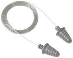 3M - Disposable, Corded, 32 dB Earplugs - Gray, 120 Pairs - Industrial Tool & Supply