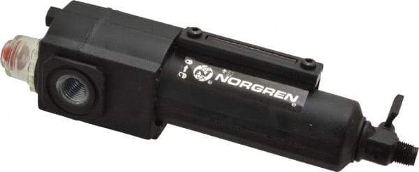 Norgren - 1/4" NPT, 250 Max psi Compact Micro Fog Lubricator - Metal w/Sight Glass Bowl with Sight Glass, Zinc Body, 36 CFM, 175°F Max Temp, 1.98" Wide x 7.46" High - Industrial Tool & Supply