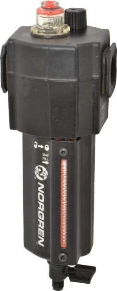 Norgren - 1/2" NPT, 250 Max psi Standard Micro Fog Lubricator - Metal Bowl with Sight Glass, Aluminum Body, 138 CFM, 175°F Max Temp, 3.15" Wide x 9.07" High - Industrial Tool & Supply