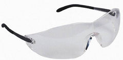 MCR Safety - Clear Lenses, Frameless Safety Glasses - Scratch Resistant, Metal Frame, Size Universal, Wrap Around - Industrial Tool & Supply