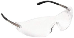 MCR Safety - Clear Lenses, Frameless Safety Glasses - Anti-Fog, Scratch Resistant, Metal Frame, Size Universal, Wrap Around - Industrial Tool & Supply