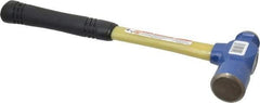 Vaughan Bushnell - 2 Lb Head Ball Pein Hammer - Fiberglass Handle, 15" OAL, Fiberglass with Cushion Grip - Industrial Tool & Supply