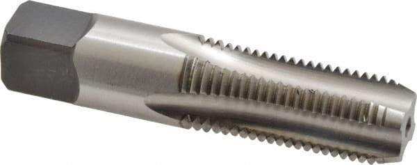 Kennametal - 1/4-18 NPSF Thread, 4 Flute Standard Pipe Tap - 2-7/16" OAL, 1-1/16" Thread Length, 9/16" Shank Diam, Bright Finish, High Speed Steel - Exact Industrial Supply