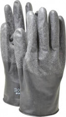 North - Size XL (10), 11" Long, 13 mil Thick, Butyl Chemical Resistant Gloves - Textured Finish, Rolled Cuff, Black - Industrial Tool & Supply