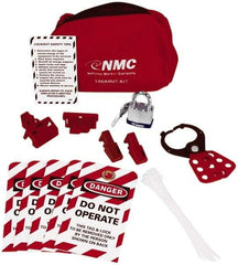 NMC - 20 Piece Electrical Lockout Kit - Keyed Differently, Comes in Pouch - Industrial Tool & Supply