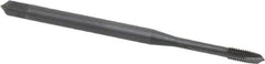 OSG - M3x0.50 Metric Coarse, 3 Flute, Oxide Finish, Vanadium High Speed Steel Spiral Point Tap - Plug Chamfer, Right Hand Thread, 56mm OAL, 5/8" Thread Length, 0.141" Shank Diam, 6H Class of Fit, Series 259 - Exact Industrial Supply