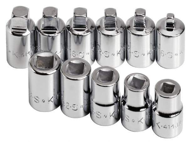 SK - 11 Piece 3/8" Drive Socket Set - 4 Points, 3/16" to 3/8" Range, Inch Measurement Standard - Industrial Tool & Supply
