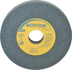 Norton - 6" Diam x 1-1/4" Hole x 3/4" Thick, I Hardness, 60 Grit Surface Grinding Wheel - Silicon Carbide, Type 1, Medium Grade, 4,140 Max RPM, Vitrified Bond, No Recess - Industrial Tool & Supply