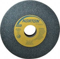 Norton - 6" Diam x 1-1/4" Hole x 1" Thick, I Hardness, 60 Grit Surface Grinding Wheel - Silicon Carbide, Type 1, Medium Grade, 4,140 Max RPM, Vitrified Bond, No Recess - Industrial Tool & Supply
