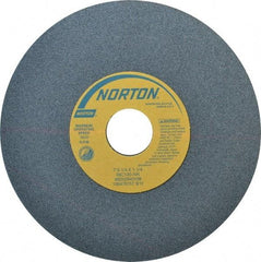 Norton - 7" Diam x 1-1/4" Hole x 1/4" Thick, I Hardness, 100 Grit Surface Grinding Wheel - Silicon Carbide, Type 1, Fine Grade, 3,600 Max RPM, Vitrified Bond, No Recess - Industrial Tool & Supply