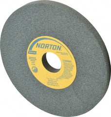 Norton - 7" Diam x 1-1/4" Hole x 1/2" Thick, J Hardness, 80 Grit Surface Grinding Wheel - Silicon Carbide, Type 1, Medium Grade, 3,600 Max RPM, Vitrified Bond, No Recess - Industrial Tool & Supply