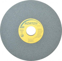 Norton - 8" Diam x 1-1/4" Hole x 1/2" Thick, I Hardness, 100 Grit Surface Grinding Wheel - Silicon Carbide, Type 1, Fine Grade, 3,600 Max RPM, Vitrified Bond, No Recess - Industrial Tool & Supply