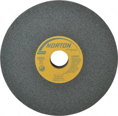 Norton - 8" Diam x 1-1/4" Hole x 1" Thick, I Hardness, 80 Grit Surface Grinding Wheel - Silicon Carbide, Type 1, Medium Grade, 3,600 Max RPM, Vitrified Bond, No Recess - Industrial Tool & Supply