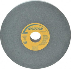 Norton - 8" Diam x 1-1/4" Hole x 1" Thick, I Hardness, 100 Grit Surface Grinding Wheel - Silicon Carbide, Type 1, Fine Grade, 3,600 Max RPM, Vitrified Bond, No Recess - Industrial Tool & Supply