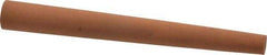 Norton - 4" Long x 1/2" Diam x 1/4" Thick, Aluminum Oxide Sharpening Stone - Round Tapered, Fine Grade - Industrial Tool & Supply
