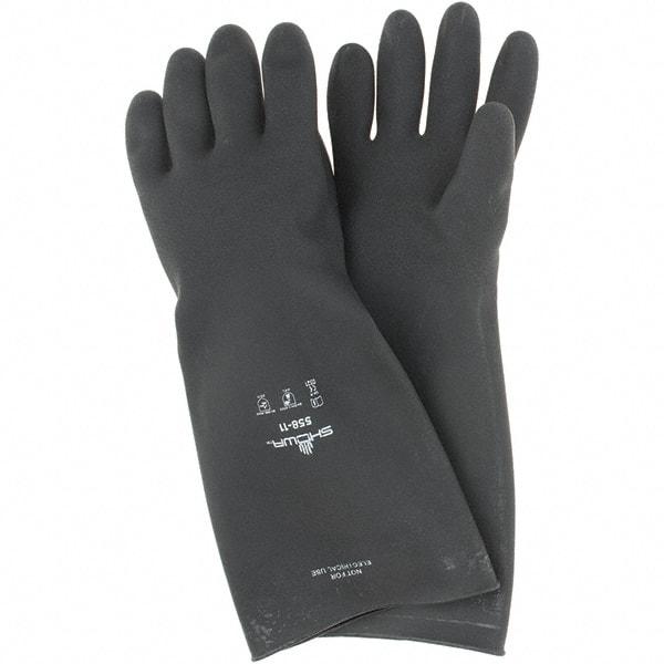 SHOWA - 40 mil Thick, Chemical Resistant Gloves - SZ 11 18" MP 1/PR LATEX RUBBER GLOVES - Industrial Tool & Supply