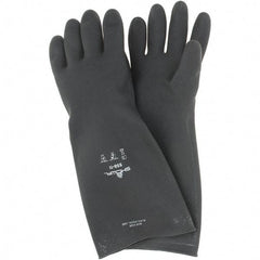 SHOWA - 40 mil Thick, Chemical Resistant Gloves - SZ 11 18" MP 1/PR LATEX RUBBER GLOVES - Industrial Tool & Supply