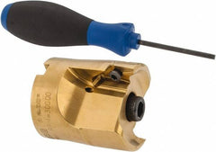 Seco - 2" Cut Diam, 0.394" Max Depth, 3/4" Arbor Hole, 2 Inserts, VPGX 2206..E.-E10 Insert Style, Indexable Copy Face Mill - R220.97 Cutter Style, 30,000 Max RPM, 2-1/4 High, Through Coolant, Series R220.97 - Industrial Tool & Supply