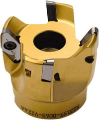 Seco - 2-1/2" Cut Diam, 0.394" Max Depth, 1" Arbor Hole, 4 Inserts, VPGX 2206 Insert Style, Indexable Copy Face Mill - 27,000 Max RPM, 2-1/4 High, Through Coolant - Industrial Tool & Supply