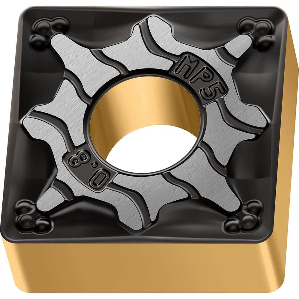 Turning Insert:  SNMG433-MP5 WPP30G,  Solid Carbide TiCN, Al2O3 & TiN Finish,  Neutral,  0.5000″ Long,  1/2″ Inscribed Circle,  0.0470″ Corner Radius,  90.0 &deg N/A Square,  Series  SNMG-MP5