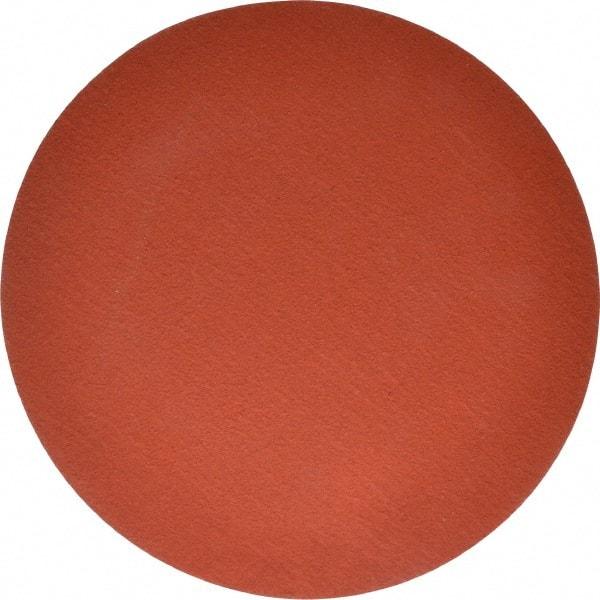 3M - 12" Diam, 50 Grit Ceramic Adhesive PSA Disc - Coarse Grade, Orange, YF Weighted Backing, Flexible, Use with Bench Top Motors - Industrial Tool & Supply