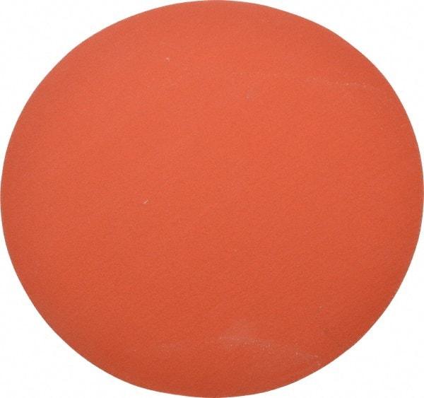 3M - 12" Diam, 80 Grit Ceramic Adhesive PSA Disc - Medium Grade, Orange, YF Weighted Backing, Flexible, Use with Bench Top Motors - Industrial Tool & Supply
