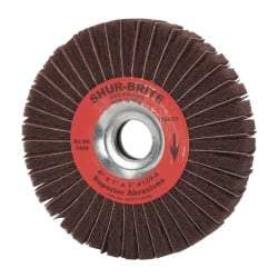 Superior Abrasives - 6" Diam, 120 Grit Aluminum Oxide Duplex Wheel - 1" Hole, 1" Wide, Coated, Fine Grade, 4,500 Max RPM - Industrial Tool & Supply