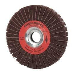 Superior Abrasives - 6" Diam, 120 Grit Aluminum Oxide Duplex Wheel - 1" Hole, 1" Wide, Coated, Fine Grade, 4,500 Max RPM - Industrial Tool & Supply