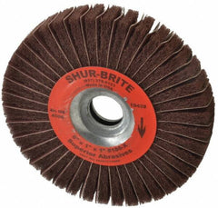 Superior Abrasives - 6" Diam, 180 Grit Aluminum Oxide Duplex Wheel - 1" Hole, 1" Wide, Coated, Very Fine Grade, 4,500 Max RPM - Industrial Tool & Supply