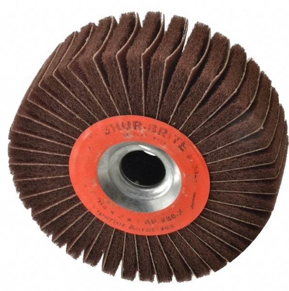 Superior Abrasives - 6" Diam, 80 Grit Aluminum Oxide Duplex Wheel - 1" Hole, 2" Wide, Coated, Medium Grade, 4,500 Max RPM - Industrial Tool & Supply