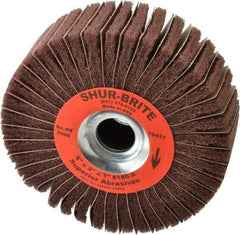 Superior Abrasives - 6" Diam, 180 Grit Aluminum Oxide Duplex Wheel - 1" Hole, 2" Wide, Coated, Very Fine Grade, 4,500 Max RPM - Industrial Tool & Supply