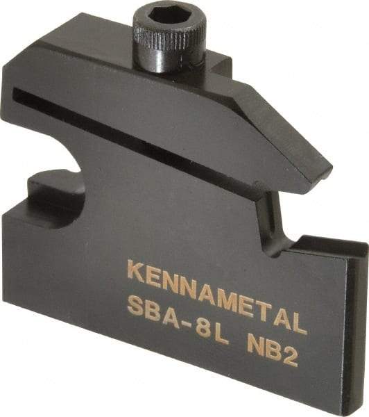 Kennametal - Left Hand, 0.315" Insert Width, 1 Inch Max Depth of Cut, Indexable Cutoff and Grooving Support Blade - SBA8L - Industrial Tool & Supply