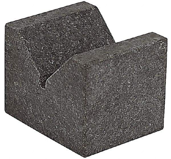 SPI - 90° Angle, Black Granite V-Block - 6" Long x 6" Wide x 6" High, Sold as Matched Pair - Industrial Tool & Supply
