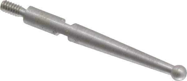 SPI - 0.08" Ball Diam, Steel, Ball Test Indicator Contact Point - 13/16" Contact Point Length, Use with Interapid Test Indicators - Industrial Tool & Supply