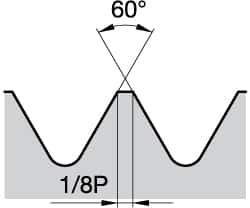 Kennametal - 16EL External Left Hand ISO Laydown Threading Insert - Grade KC5025, TiAlN Coated Carbide, 9.53mm Inscribed Circle - Industrial Tool & Supply