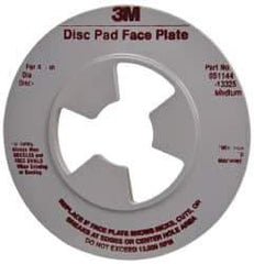 3M - 4-1/2" Max Diam, Abrasive Disc Face Plate - 5/8-11, 10,000 RPM - Industrial Tool & Supply