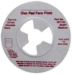 3M - 5" Max Diam, Abrasive Disc Face Plate - 5/8-11, 9,500 RPM - Industrial Tool & Supply