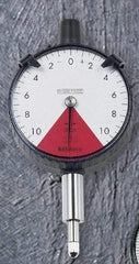 Mitutoyo - 1.6mm Range, 80-0-80 Dial Reading, 0.02mm Graduation Dial Drop Indicator - 2-1/8" Dial, 2mm Range per Revolution, 0.016mm Accuracy - Industrial Tool & Supply