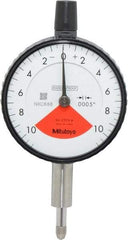 Mitutoyo - 0.02" Range, 10-0-10 Dial Reading, 0.0005" Graduation Dial Drop Indicator - 2-3/16" Dial, 0.028" Range per Revolution, 0.0005" Accuracy - Industrial Tool & Supply