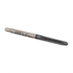 Kennametal - #6-32 UNC 2B 3 Flute TiCN Finish High Speed Steel Straight Flute Standard Hand Tap - Plug, Right Hand Thread, 2" OAL, 11/16" Thread Length, H3 Limit, Oversize - Exact Industrial Supply