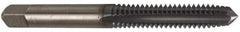 Cleveland - 3/8-16 UNC 2B 4 Flute TiCN Finish High Speed Steel Straight Flute Standard Hand Tap - Plug, Right Hand Thread, 3/4" Thread Length, H3 Limit, Oversize - Exact Industrial Supply
