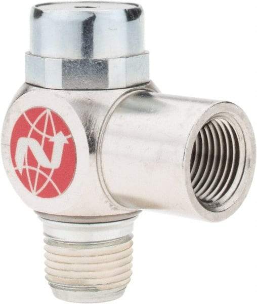 Norgren - 3/8" NPTF x 3/8" NPTF Pilot Operated Check Valve - 15 to 150 psi & Brass Material - Industrial Tool & Supply
