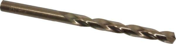 Triumph Twist Drill - 9/32" 135° Cobalt Jobber Drill - Oxide/Gold Finish, Right Hand Cut, Spiral Flute, Straight Shank, 4-1/4" OAL, Split Point - Industrial Tool & Supply