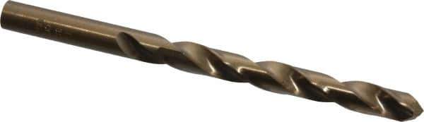 Triumph Twist Drill - 11/32" 135° Cobalt Jobber Drill - Oxide/Gold Finish, Right Hand Cut, Spiral Flute, Straight Shank, 4-3/4" OAL, Split Point - Industrial Tool & Supply