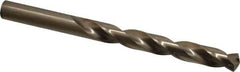 Triumph Twist Drill - 31/64" 135° Cobalt Jobber Drill - Oxide/Gold Finish, Right Hand Cut, Spiral Flute, Straight Shank, 5-7/8" OAL, Split Point - Industrial Tool & Supply