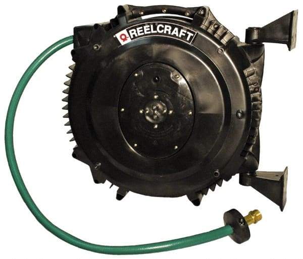 Reelcraft - 50' Spring Retractable Hose Reel - 125 psi, Hose Included - Industrial Tool & Supply