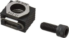 Mitee-Bite - 5,500 Lb Holding Force Single Vise Wedge Clamp - 1.06" Wide x 0.83" Deep x 0.59" High Base, 48 to 52 HRC, 1.06 to 1.22" Jaw Spread, 30 Lb/Ft Torque, 5/16-18 Screw Thread - Industrial Tool & Supply